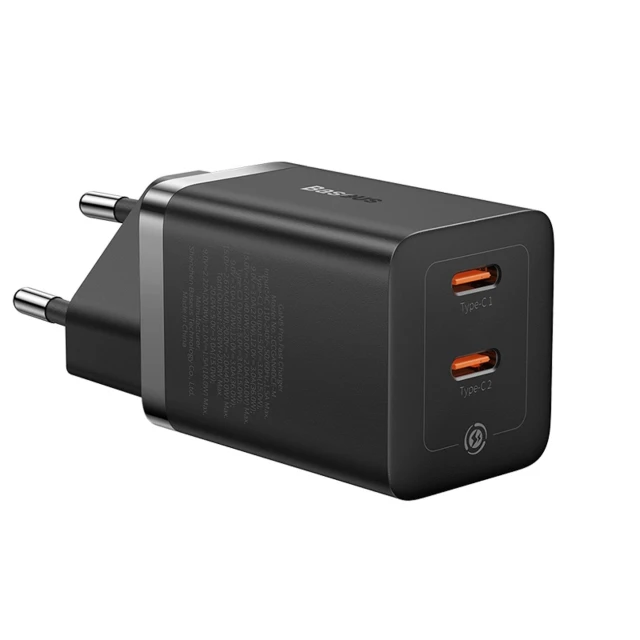 Сетевое зарядное устройство Baseus GaN5 Pro 40W 2xUSB-C Black (P10110804117-Z1)