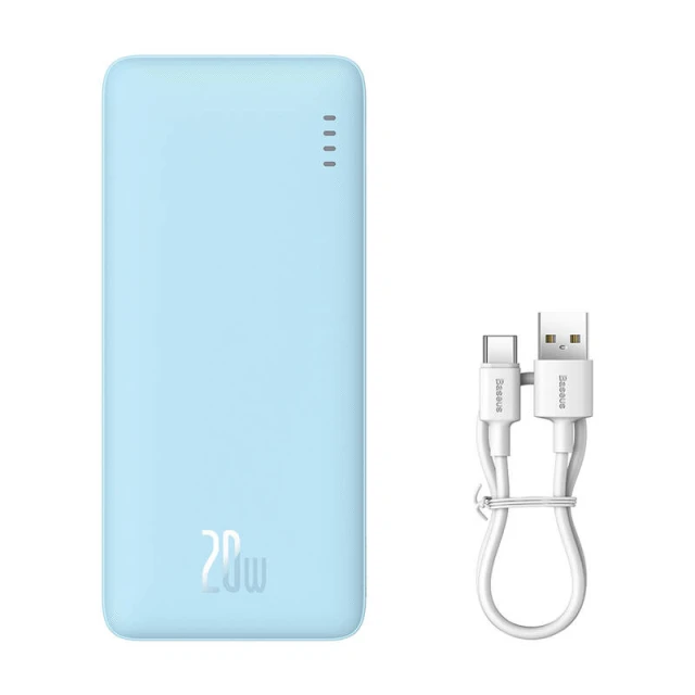 Портативний зарядний пристрій Baseus Airpow 20W 10000mAh Blue (P10022801313-00)