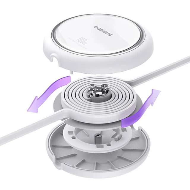 Кабель Baseus Free2Draw USB-C to USB-C PD 100W 1m White (P10364500211-00)