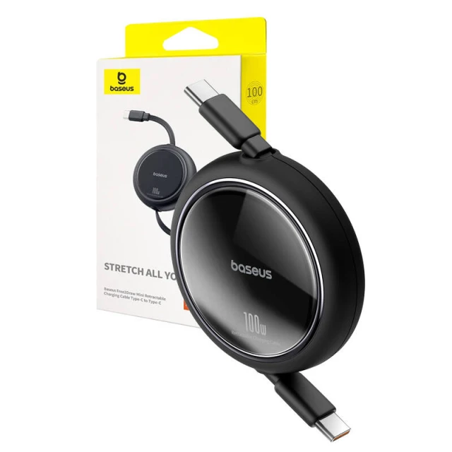 Кабель Baseus Free2Draw USB-C to USB-C PD 100W 1m Black (P10364500111-00)
