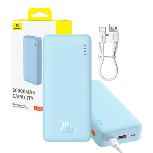 Портативний зарядний пристрій Baseus Airpow 20W 20000mAh Blue (P10022804313-00)