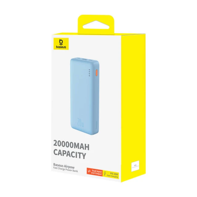 Портативний зарядний пристрій Baseus Airpow 20W 20000mAh Blue (P10022804313-00)