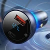 Автомобільна зарядка Baseus Particular 65W USB-A USB-C QC PPS з цифровим дисплеєм Dark Grey (6932172650087)