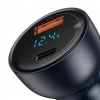 Автомобільна зарядка Baseus Particular 65W USB-A USB-C QC PPS з цифровим дисплеєм Dark Grey (6932172650087)