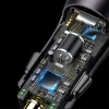 Автомобільна зарядка Baseus Golden Contactor Max 2xUSB-A 60W Темно-сірий (6932172650131)