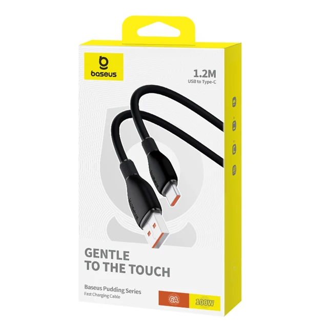 Кабель Baseus Pudding 100W USB-A - USB-C 1.2m Black (6932172650162)