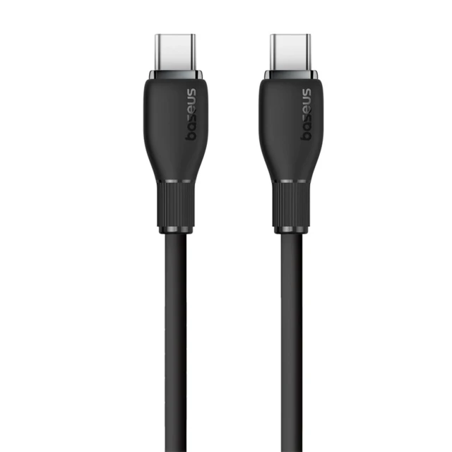 Кабель Baseus Pudding Series USB-C - USB-C 100W 1.2m чорний (P10355702111-B1)
