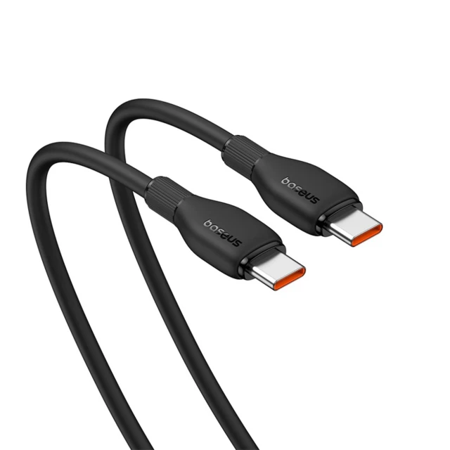 Кабель Baseus Pudding Series USB-C - USB-C 100W 1.2m чорний (P10355702111-B1)