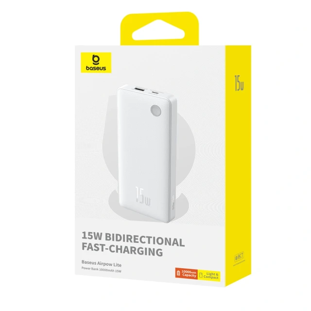 Павербанк Baseus Airpow Lite 10000mAh 15W White (P10067500213-00)