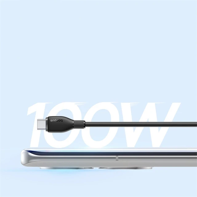 Кабель Baseus Pudding Series 100W USB-A - USB-C 2m Black (P10355703111-B2)