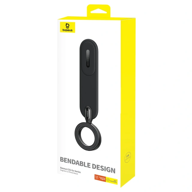 Автодержатель Baseus PrimeTrip C02 Go совместимый с MagSafe на панель приборов черный (6932172653965)