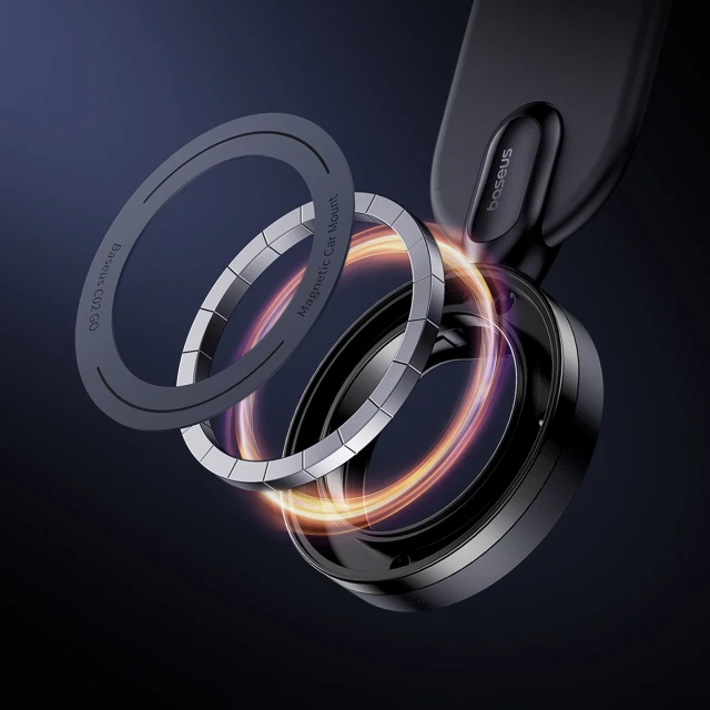 Автодержатель Baseus PrimeTrip C02 Go совместимый с MagSafe на панель приборов черный (6932172653965)