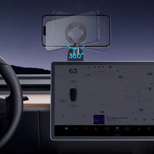 Автодержатель Baseus PrimeTrip C02 Go совместимый с MagSafe на панель приборов черный (6932172653965)