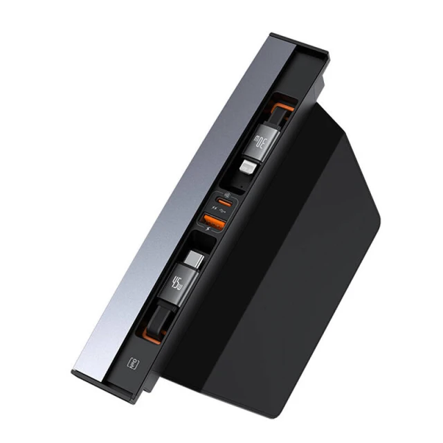USB-хаб Baseus T-Space USB-C to Lightning для Tesla with Cable Black (B00051300111-01)