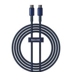 Кабель Baseus Tungsten Gold USB-C to USB-C 100W 2m Blue (P10319800321-04)