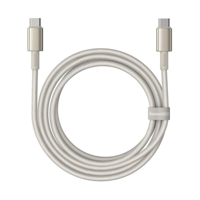 Кабель Baseus Tungsten Gold USB-C to USB-C 100W 2m Gold (P10319800G21-01)