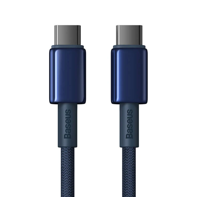 Кабель Baseus Tungsten Gold USB-C to USB-C 100W 1m Blue (P10319800321-03)