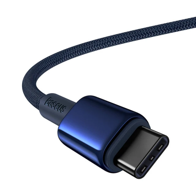 Кабель Baseus Tungsten Gold USB-C to USB-C 100W 1m Blue (P10319800321-03)