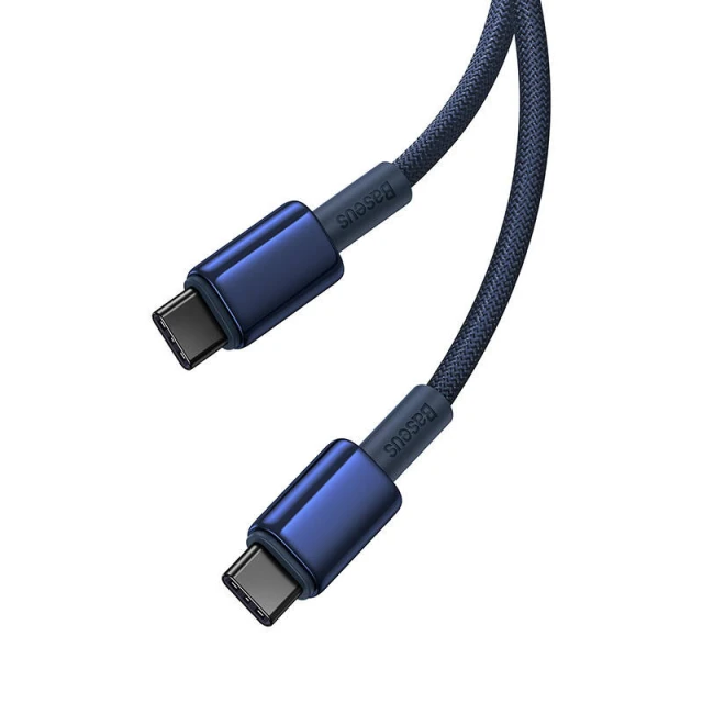 Кабель Baseus Tungsten Gold USB-C to USB-C 100W 1m Blue (P10319800321-03)