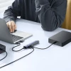 Hub USB-A/USB-C Baseus UltraJoy Series 4xUSB-A 3.1 1xUSB-C 5V Grey (6932172655822)