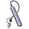 Hub USB-A/USB-C Baseus UltraJoy Series 4xUSB-A 3.0 1xUSB-C 5V Grey (6932172655846)