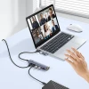 Hub USB-A/USB-C Baseus UltraJoy Series 4xUSB-A 3.0 1xUSB-C 5V Grey (6932172655846)
