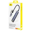 Hub USB-A/USB-C Baseus UltraJoy Series 4xUSB-A 3.0 1xUSB-C 5V Grey (6932172655846)