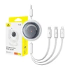 Кабель Baseus Free2Draw USB-A to Micro-USB | Lightning | USB-C 1.1m White (P10368700211-01)