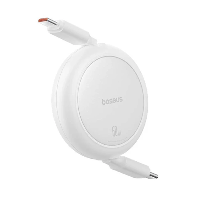 Кабель Baseus Free2Pull Mini USB-C to USB-C 60W 1m White (P10364500211-01)