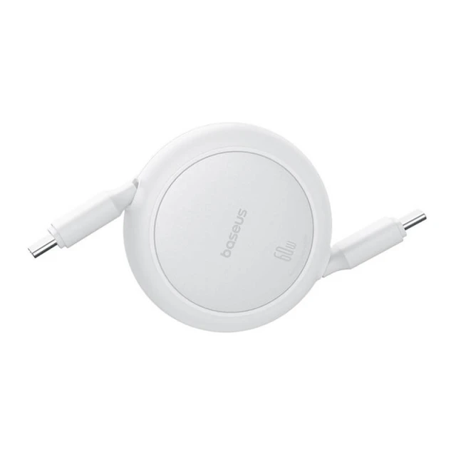 Кабель Baseus Free2Pull Mini USB-C to USB-C 60W 1m White (P10364500211-01)