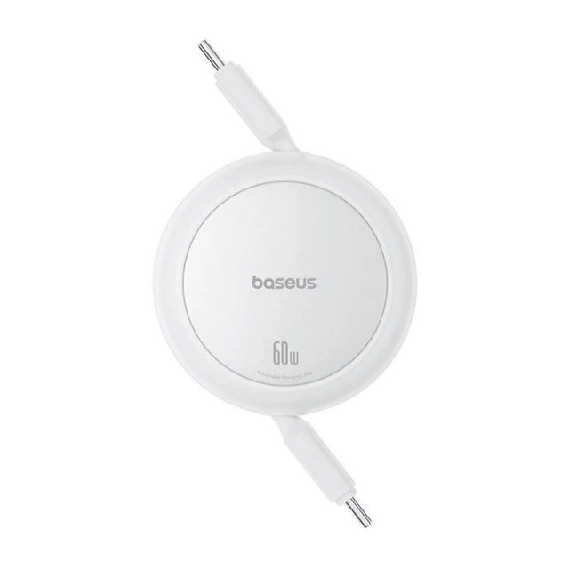 Кабель Baseus Free2Pull Mini USB-C to USB-C 60W 1m White (P10364500211-01)