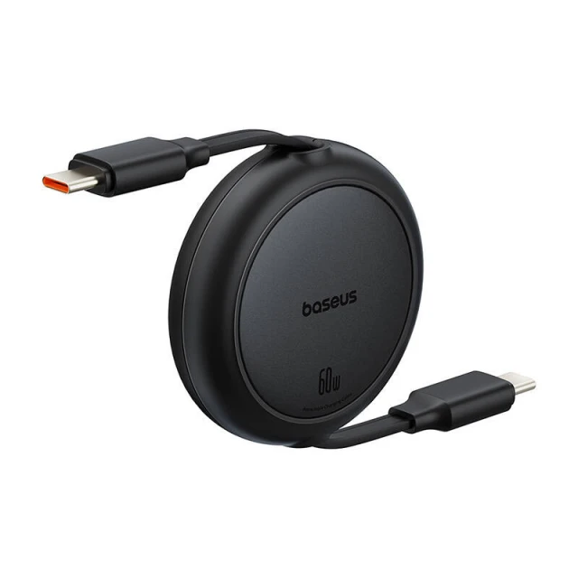 Кабель Baseus Free2Pull Mini USB-C to USB-C 60W 1m Black (P10364500111-01)