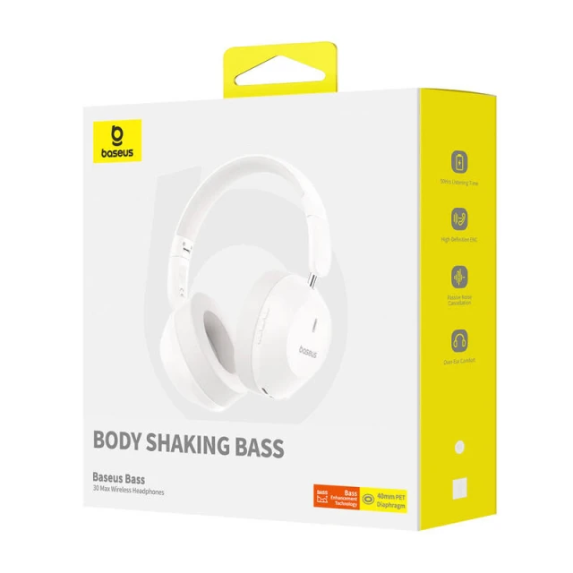 Бездротові навушники Baseus Boss 30 Max White (A00070700211-00)