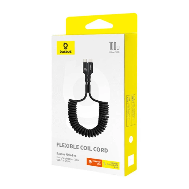 Кабель Baseus Fish-Eye USB-C to USB-C 100W 1m Black (P10320203111-00)
