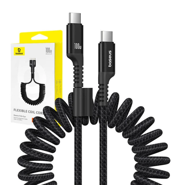 Кабель Baseus Fish-Eye USB-C to USB-C 100W 1m Black (P10320203111-00)