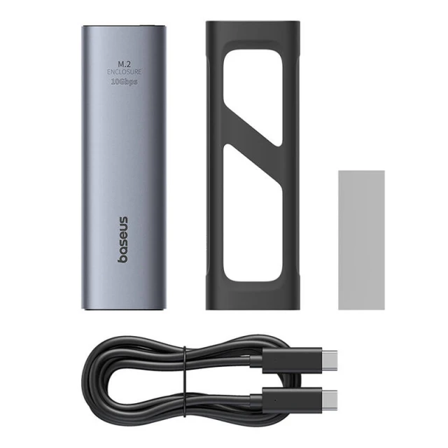 Отсек для твердотельного накопителя Baseus FlyJoy M.2 NVMe 10 Gb/s Gray (B00760600811-01)