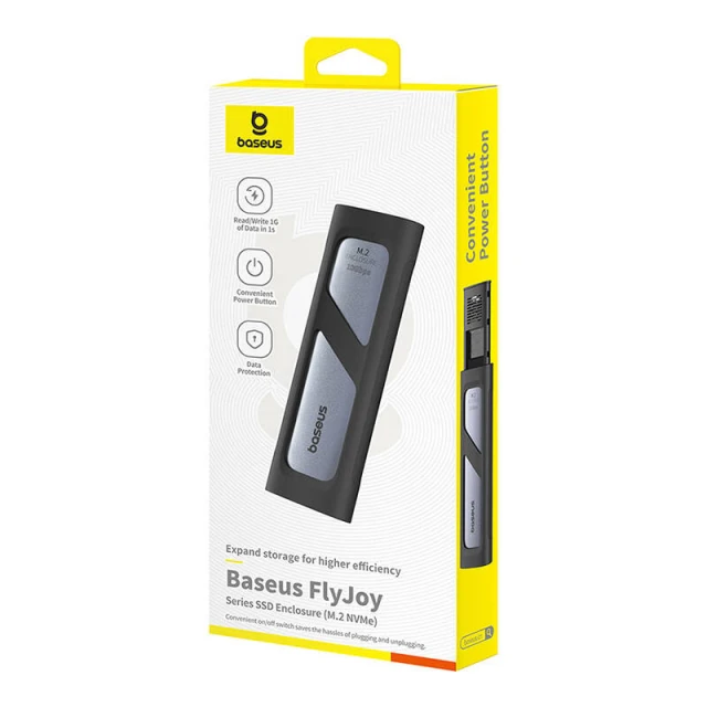 Отсек для твердотельного накопителя Baseus FlyJoy M.2 NVMe 10 Gb/s Gray (B00760600811-01)