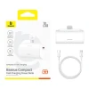 Портативний зарядний пристрій Baseus Compact 20W 5000mAh with USB-C to USB-C Cable White (P10068306213-00)