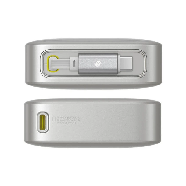 Портативний зарядний пристрій Baseus Free2Pull 30W 10000mAh with Built-in USB-C Cable Grey (P10073701843-00)