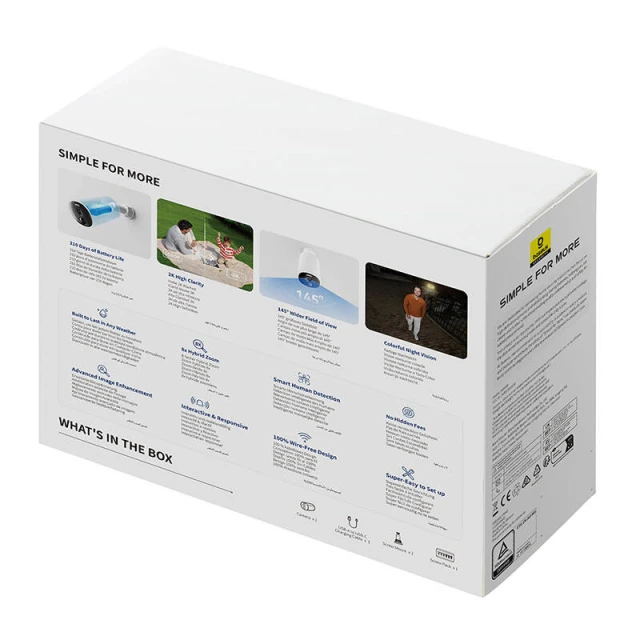 Камера видеонаблюдения Baseus B1 2K White (S0SV002130)