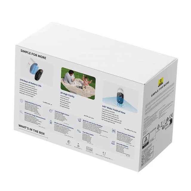 Камера відеоспостереження Baseus N1 Plus White (S0TZ002130)