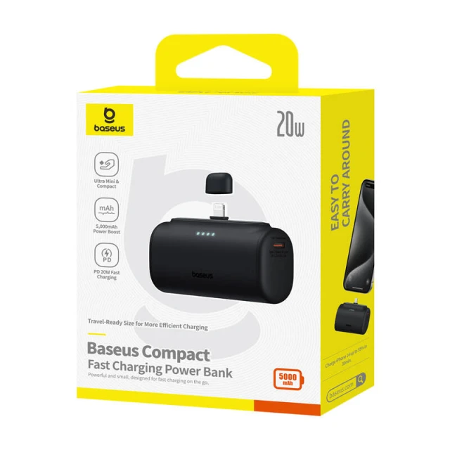 Портативний зарядний пристрій Baseus Compact IP 20W 5000mAh Black (P10068307113-00)