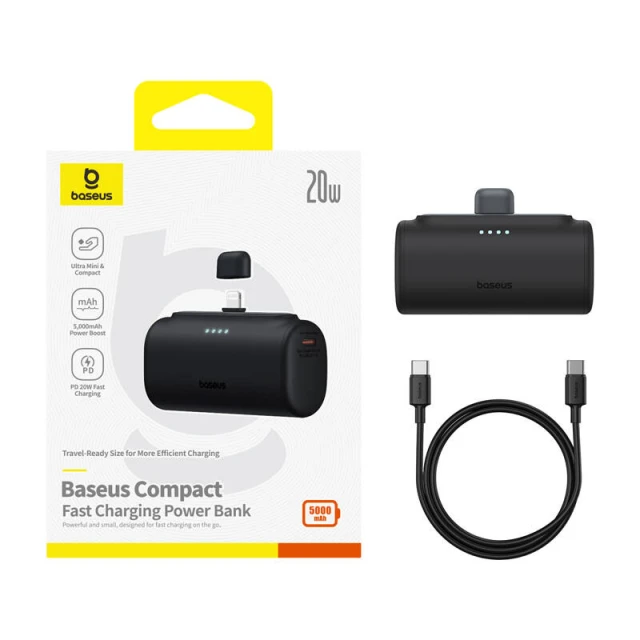 Портативний зарядний пристрій Baseus Compact IP 20W 5000mAh Black (P10068307113-00)