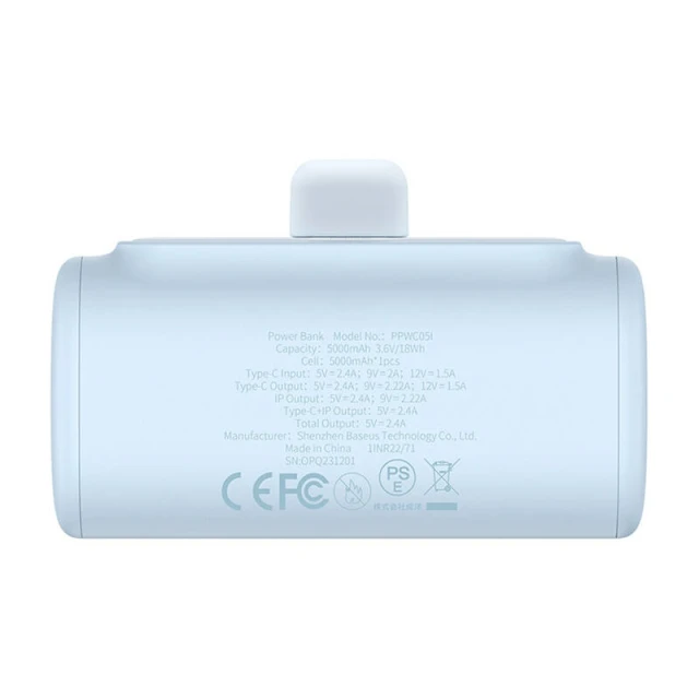 Портативний зарядний пристрій Baseus Compact IP 20W 5000mAh Blue (P10068307313-00)