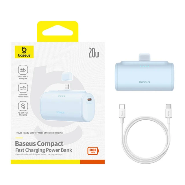 Портативний зарядний пристрій Baseus Compact IP 20W 5000mAh Blue (P10068307313-00)