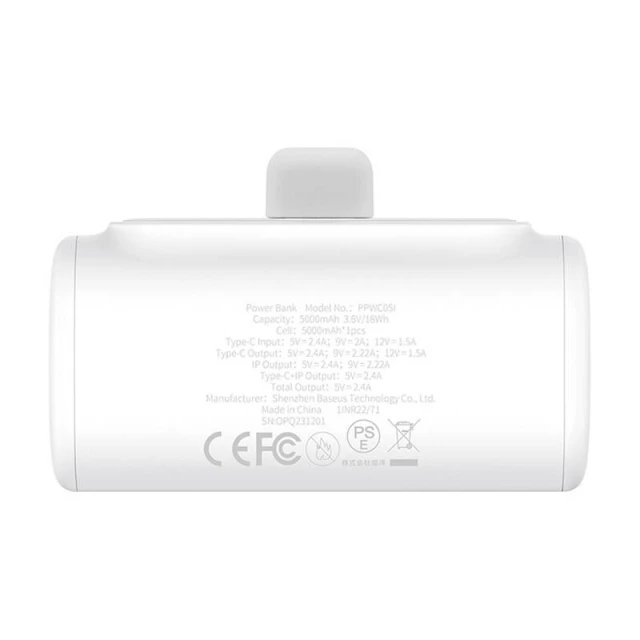 Портативний зарядний пристрій Baseus Compact IP 20W 5000mAh White (P10068307213-00)