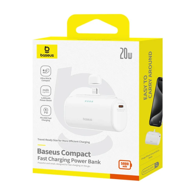 Портативний зарядний пристрій Baseus Compact IP 20W 5000mAh White (P10068307213-00)