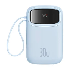 Портативний зарядний пристрій Baseus QPow2 30W 10000mAh with Built-in USB-C Cable Blue (P10055008313-00)