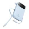 Портативний зарядний пристрій Baseus QPow2 30W 10000mAh with Built-in USB-C Cable Blue (P10055008313-00)