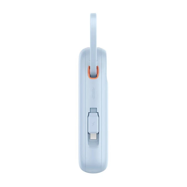 Портативний зарядний пристрій Baseus QPow2 30W 10000mAh with Built-in USB-C Cable Blue (P10055008313-00)